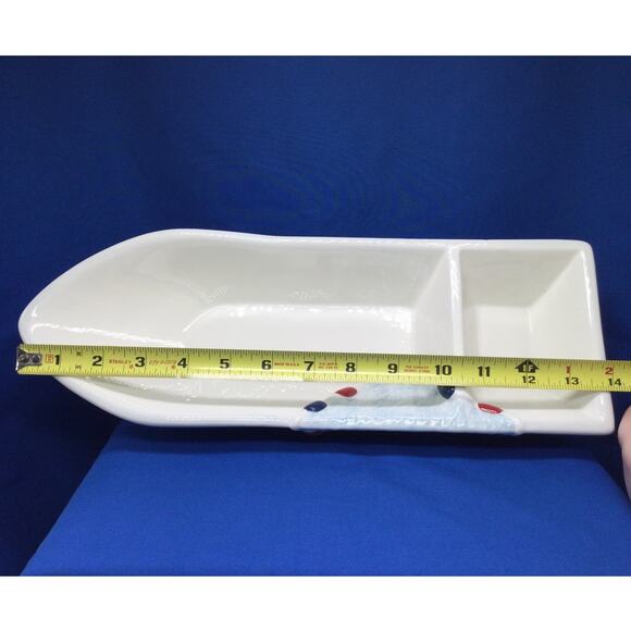 Vintage Ceramic Chip and Dip Boat Party Tray - Picture 10 of 11